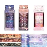 cinta washi tape scotch Usos Múltiples: La cinta de papel decorativa se puede usar para decorar diarios, folletos, papel de regalo, embellecer lápices labiales, cajas de sombras de ojos, lápices e incluso combinarse con esmalte de uñas transparente. También se puede utilizar como papel para notas, es muy bonito.