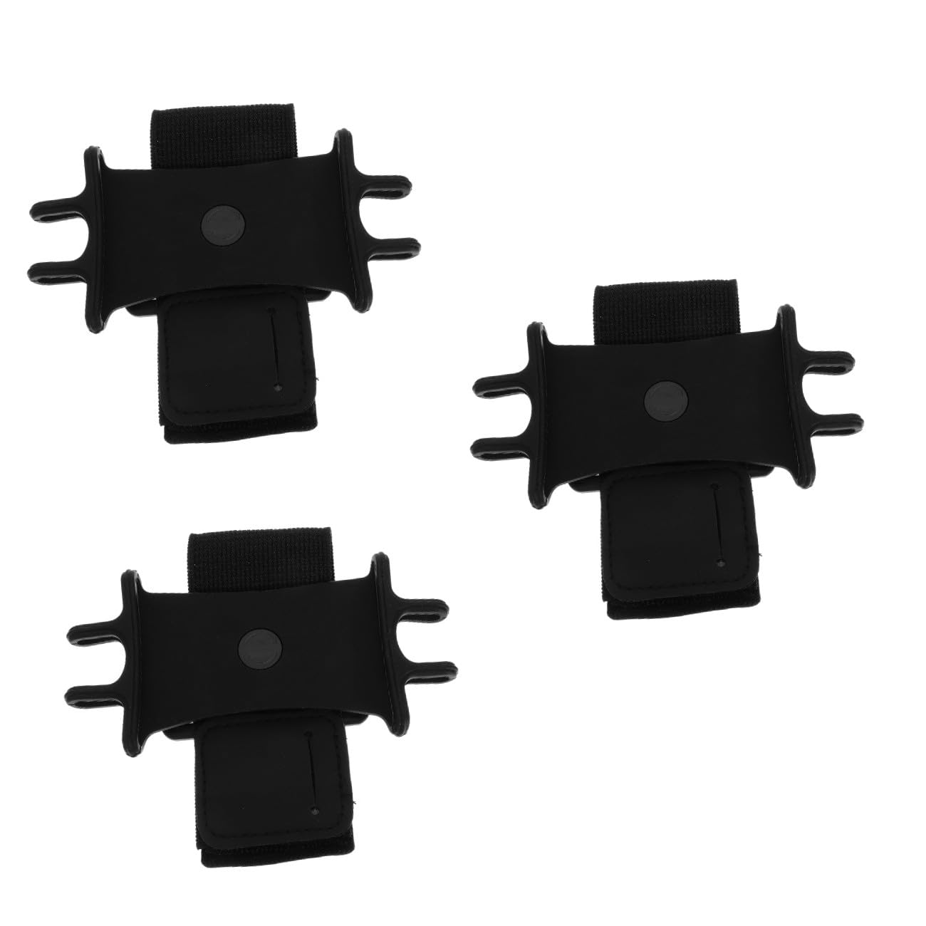 NUOBESTY 16 Pezzi braccialetto del cellulare banda di braccio del telefono cellulare chiave polso mano braccialetto universale supporto da corsa per telefono nylon Black