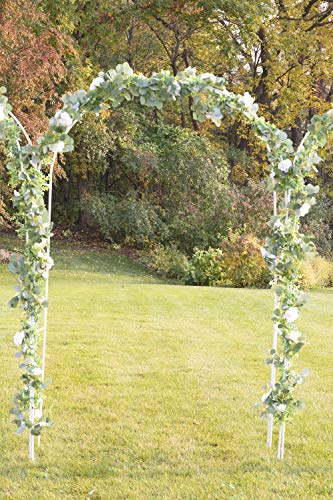 Metal Pergola Arbor Arch For Outdoors | 7.9 Feet High X 4.6 Feet Wide, Easy To Assemble | Perfect Backyard, Garden, Bridal Party & Wedding Decoration | 1 Pack | White #TOP10