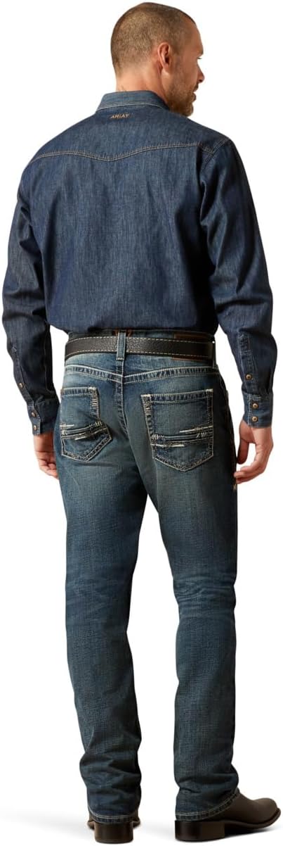 Ariat Mens M5 Straight Stretch Remming Stackable Straight Leg Jean - Image 2