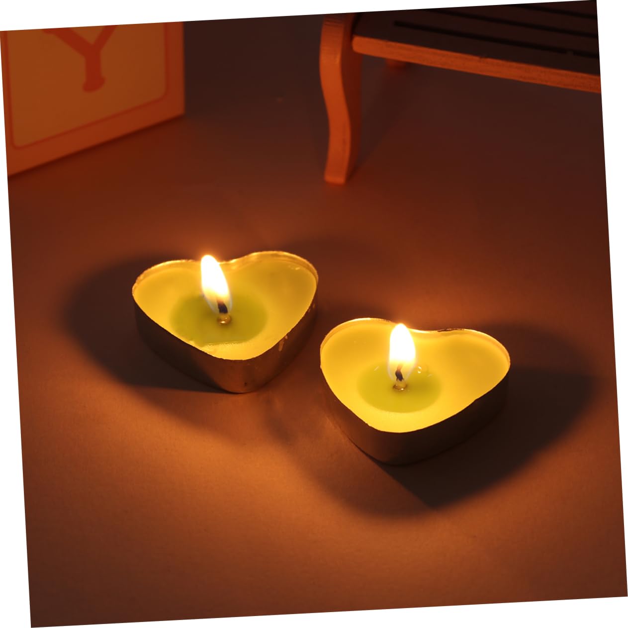 SHOWERORO 100 Velas Flotantes sin con Forma de Corazón Románticas Velas Perfumadas para Mujeres Velas sin Humo para Fiestas
