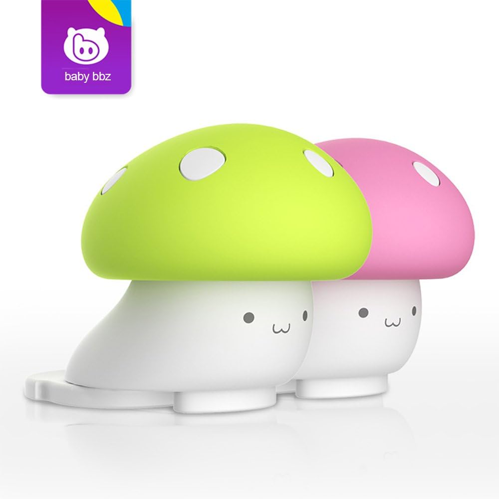 Silicone Baby Door Stopper Security,2Pcs Lovely Decorative Door Finger Pinch Guard for Kids, Child Safety Door Stop Thumb Protector (Mushroom, Green)