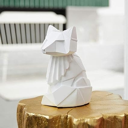 Amazon Co Jp 幾何学的な折り紙キツネの彫刻樹脂像キツネの置物ホームギフトのお土産のための幾何学的な動物の装飾高さcm 白い ホーム キッチン Amazon Co Jp 幾何学的な折り紙キツネの彫刻樹脂像キツネの置物ホームギフトのお土産のための幾何学的な動物の装飾高さcm 白い ホーム キッチン