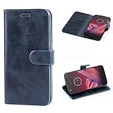 [Wallet Design] Funda Cartera Motorola Moto Z2 Play protección ofrece ranuras de tarjeta y bolsillo secreto, lleve a sus tarjetas de crédito esenciales, tarjetas de visita, licencia de conducir y las identificaciones cuando estás en movimiento, Con bolsillo lateral para guardar convenientemente su efectivo, cuentas o tarjetas adicionales.