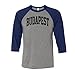 Budapest Collegiate Three-Quarter Raglan Sleeve Baseball Shirt Unisex X-Small Grey/Navy
