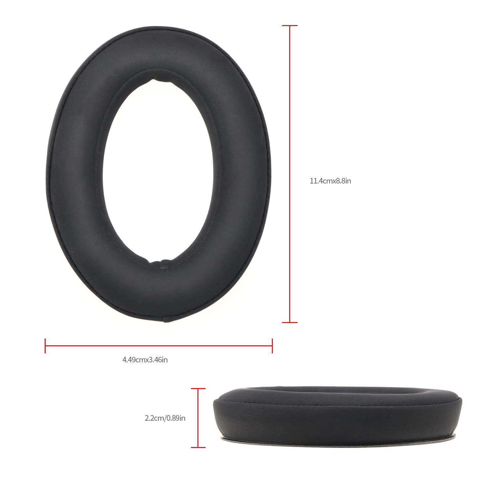 ECSiNG 1 Pair Ear Pads Compatible with Sennheiser PXC350 HD380pro HD380 PC350 PC350SE PXC450 Headphones Comfort Leather Ear Cushions Headset Repair Parts Black - Image 4