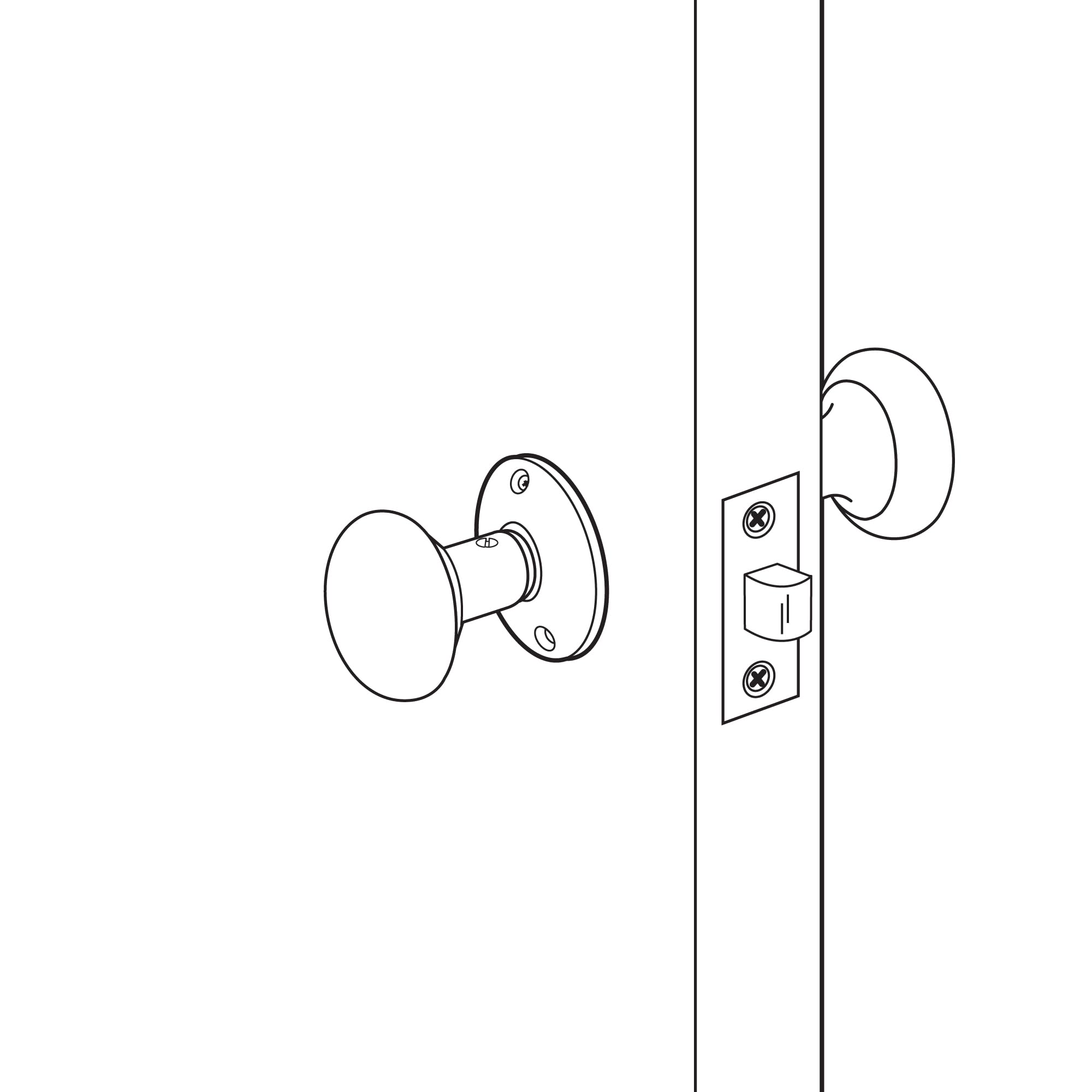 Prime-Line Products E 2498 estilo Vintage pomos para puerta w/acabado de níquel satinado, 2 – 1/4 en. Diámetro exterior, acero