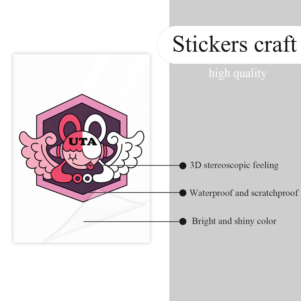 Amazon.co.jp: ワンピース ONE PIECE ウタ UTA クリスタルステッカー