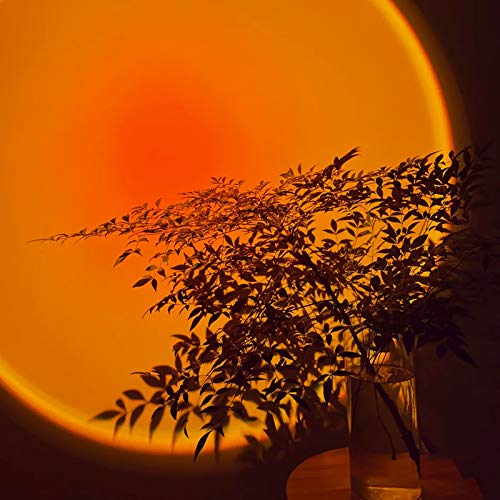 Tsrarey Sunset Projection Lamp, 180 Degree Rotation Rainbow Projection Lamp Led Light,Sunset Night Light Projector For Party Bedroom Decor (Sunset Red) #TOP2