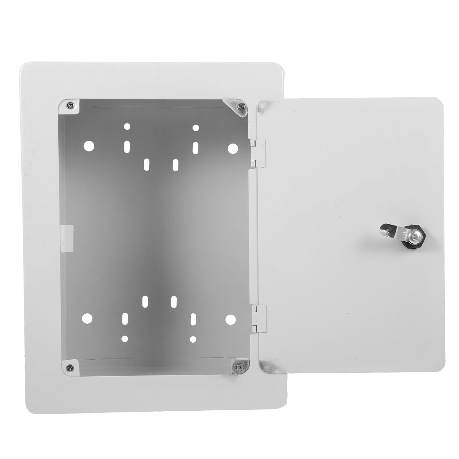 Weatherproof Outdoor Electrical Box Junction Enclosure Metal Breaker Box with 30-Pair Phone Cable Module for Wall-Mounted Power Distribution