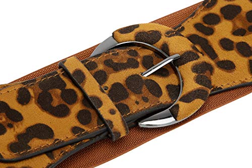 BlackButterfly Wide PU Elastic Stretch Thick Buckle Waist Belt4