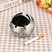 Portable Travel Car Ashtray Round Ball Stamped Pattern Gift Home Decoration (#01)