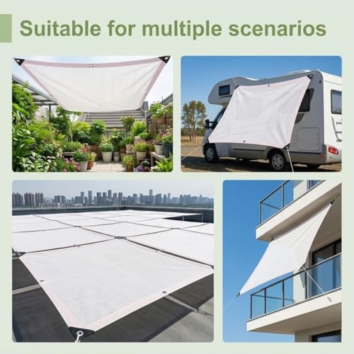 Toile d'ombrage résistante aux UV et durable avec œillets - 8