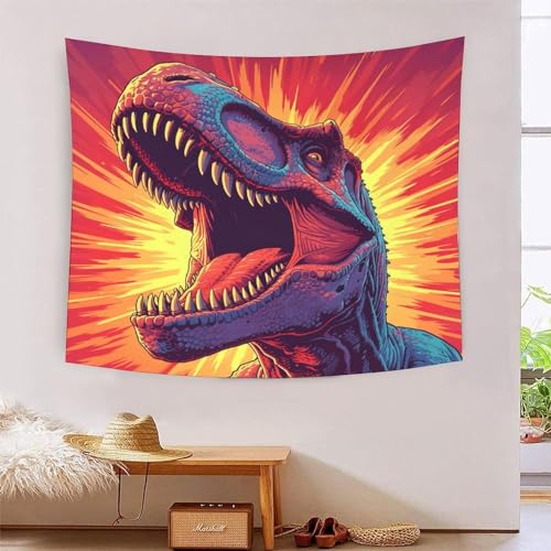 Murales decoration murale en tissu dinosaures 3D pour grand salon