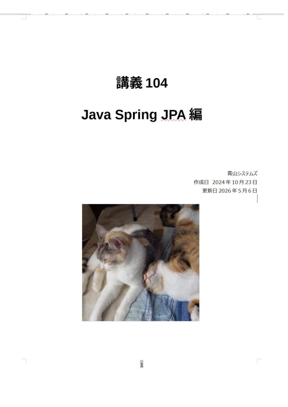 Java Spring JPA編 (講義)