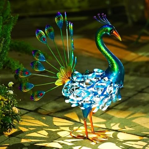 Nacome Solar Peacock Statue Cover