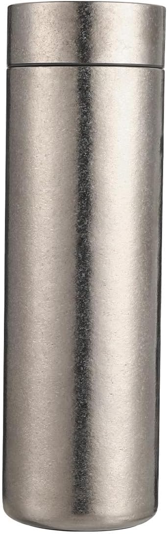 500ml Food Grade Pure Titanium Insulated Water Bottle - 24H Cold & 12H Hot Coffee Mug, Leak Proof, Free Custom Engraving (Name/Logo) (black)