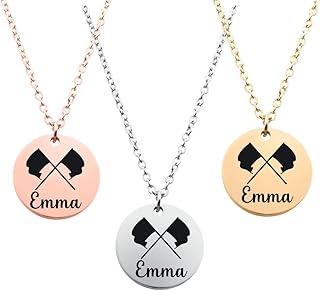 Color Guard Necklace, Personalized Engraved Name Color Guard Pendant, Color Guard Flag Jewelry, Color Guard Gifts