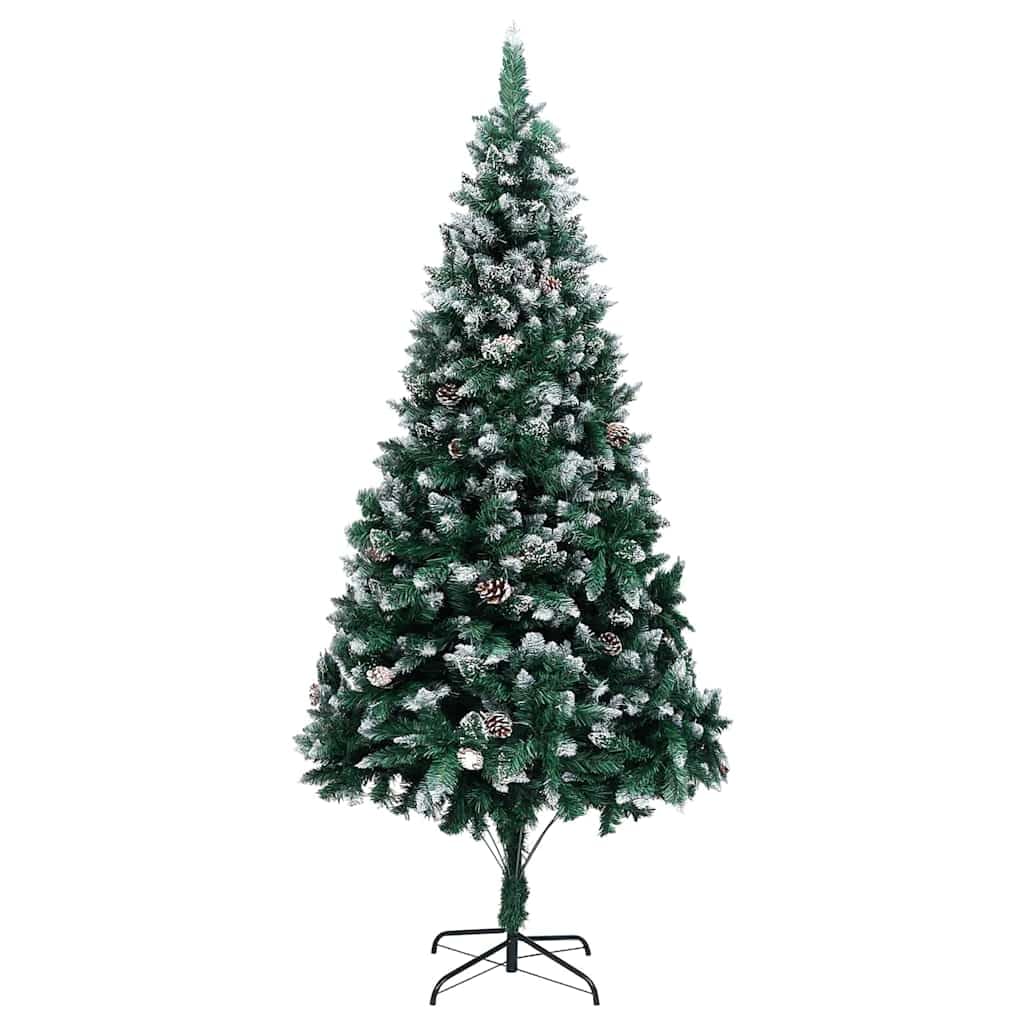Sztuczna choinka, zielona, 210 cm, z 300 diodami LED o barwie ciepłej bieli, konstrukcja ze stali PCW, do użytku wewnątrz i na zewnątrz, 8 trybów świecenia, zasilanie przez USB