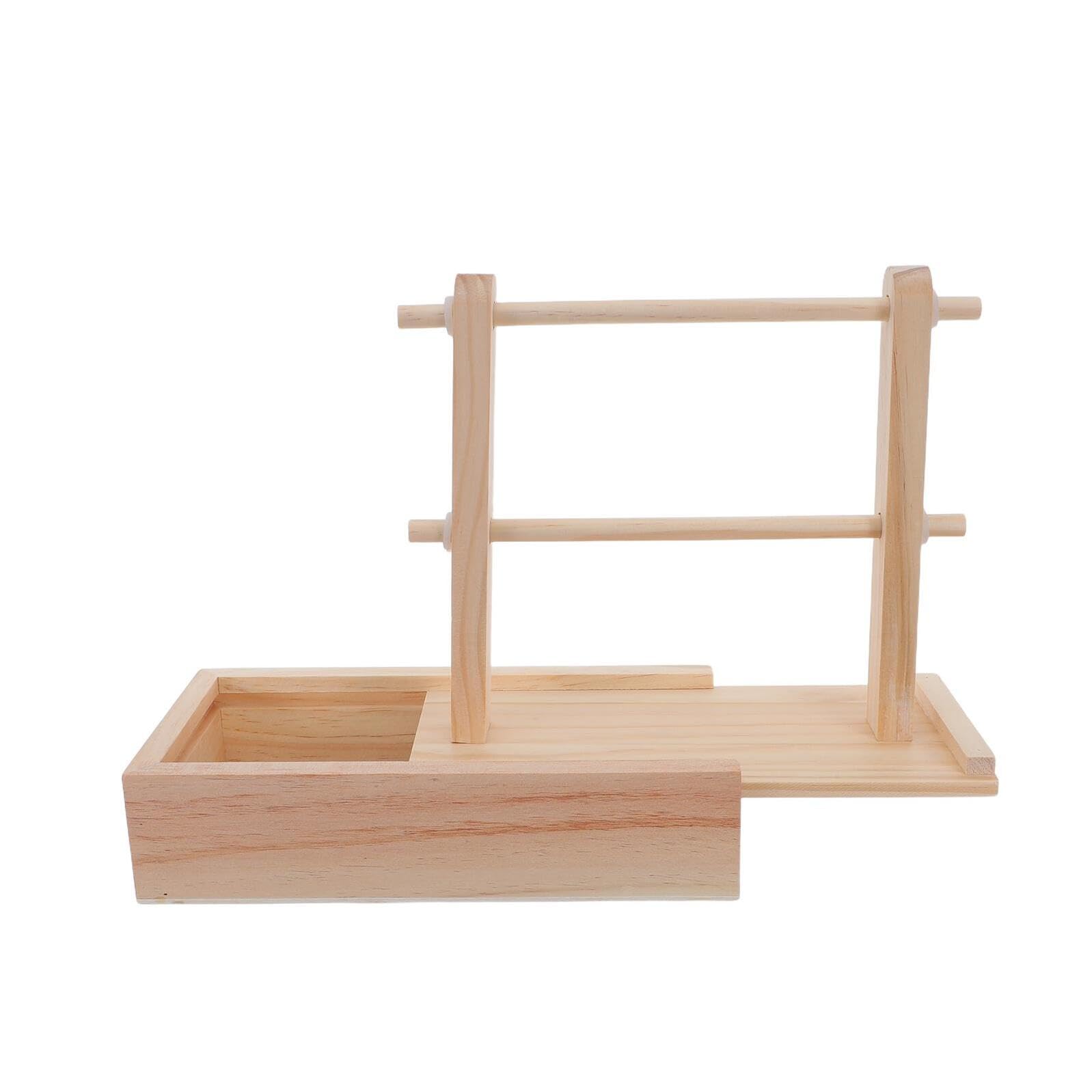 Support à pelotes bois double détachable avec boîte de rangement aiguilles et fils pour tricot