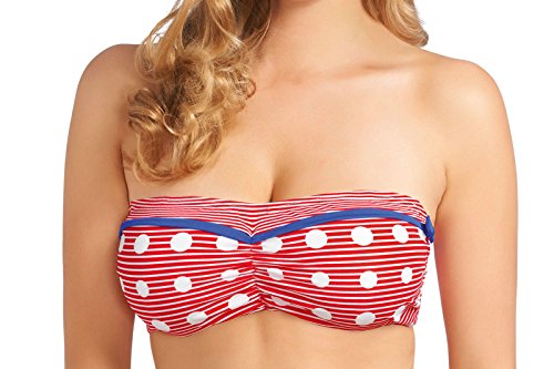 Haut de maillot de bain Freya Hello Sailor rouge bandeau 85E grand bonnet