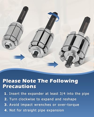 DAYUAN 3 Pcs 1-1/8'' to 3-1/2'' Exhaust Pipe Expander Tool Set, Tail Pipe Spreader Kit Compatible with Most Vehicles and Trucks - Image 4