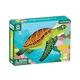 Mudpuppy Green Sea Turtle Mini Puzzle, 48 Pieces, 8” x 5.75” – Perfect Family Puzzle for Ages 4+ – Features a Colorful Illustration of a Green Sea Turtle