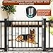Upgraded Expandable 3 to 4 FT.W x 37in.H，Heavy-Duty Deck Gates Outdoor with Latch, No Cutting Required，Outdoor Dog Gate， Fence Gate, Suitable for Decks, Patios, Gardens, Yards, (Auto-Closing Hinge)