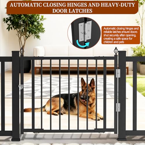 Upgraded Expandable 3 to 4 FT.W x 37in.H，Heavy-Duty Deck Gates Outdoor with Latch, No Cutting Required，Outdoor Dog Gate， Fence Gate, Suitable for Decks, Patios, Gardens, Yards, (Auto-Closing Hinge) by CasaDolce - Image 5