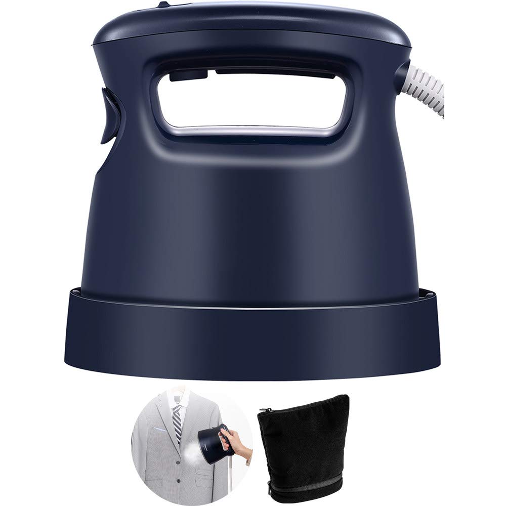 Piroscafo a Vapore Portatile Mini, Piroscafi per Vestiti Portatile 950 W, Piroscafo a Mano Vestiti da Viaggio 30s Riscaldamento Rapido, Ferro da Stiro a Vapore Verticale per Casa e Viaggi, Navyblue