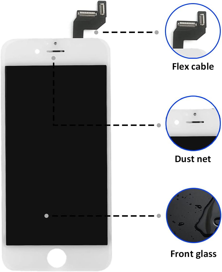Tесh Dеаlѕ 🔥 Goldwangwang Screen Replacement for iPhone 6S Plus 5.5inch 3D Touch LCD Screen Digitizer Replacement Display Assembly Set with Repair Tool kit + Tempered Glass Screen Protector + Instruction White