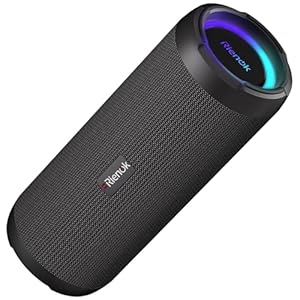 RIENOK Bluetooth Speaker 40W Wireless Speaker Portable Dual Pairing HD Stereo Sound IPX7 Waterproof Bluetooth 5.0 Outdoor Sport Speaker
