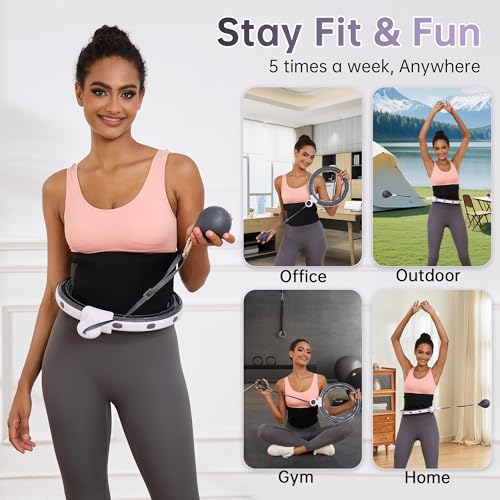 Cutewolf Argola de ajuste ponderado para perda de peso de adultos, 18 elos destacáveis, ideal para a