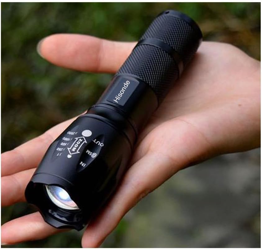 Miniatura 7 de Linterna impermeable LED táctica de grado militar de 5 modos de alto lúmenes (paquete de 4)