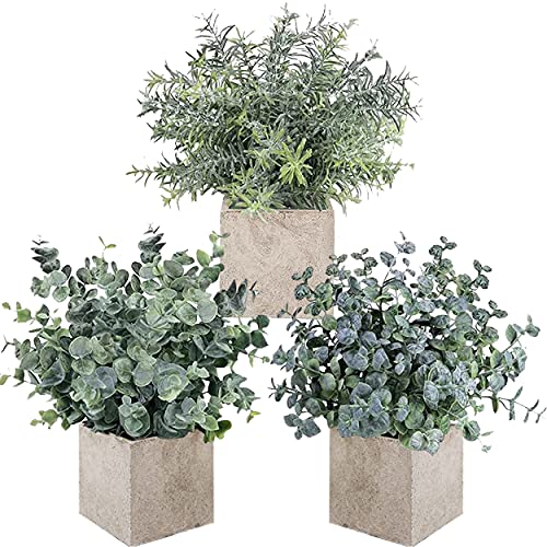 Artificial Plants,Mini Green Fake Potted Plants for Mantle Decor,Bathroom Shelf,Dining Table centerpieces,Farmhouse Table,Desk,Bedroom,Home,Living Room,House,Room Decorations,Office.