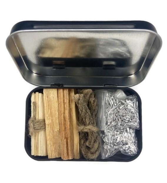 River Tusk Survival Gear Fire Starter Tinder Tin Handmade