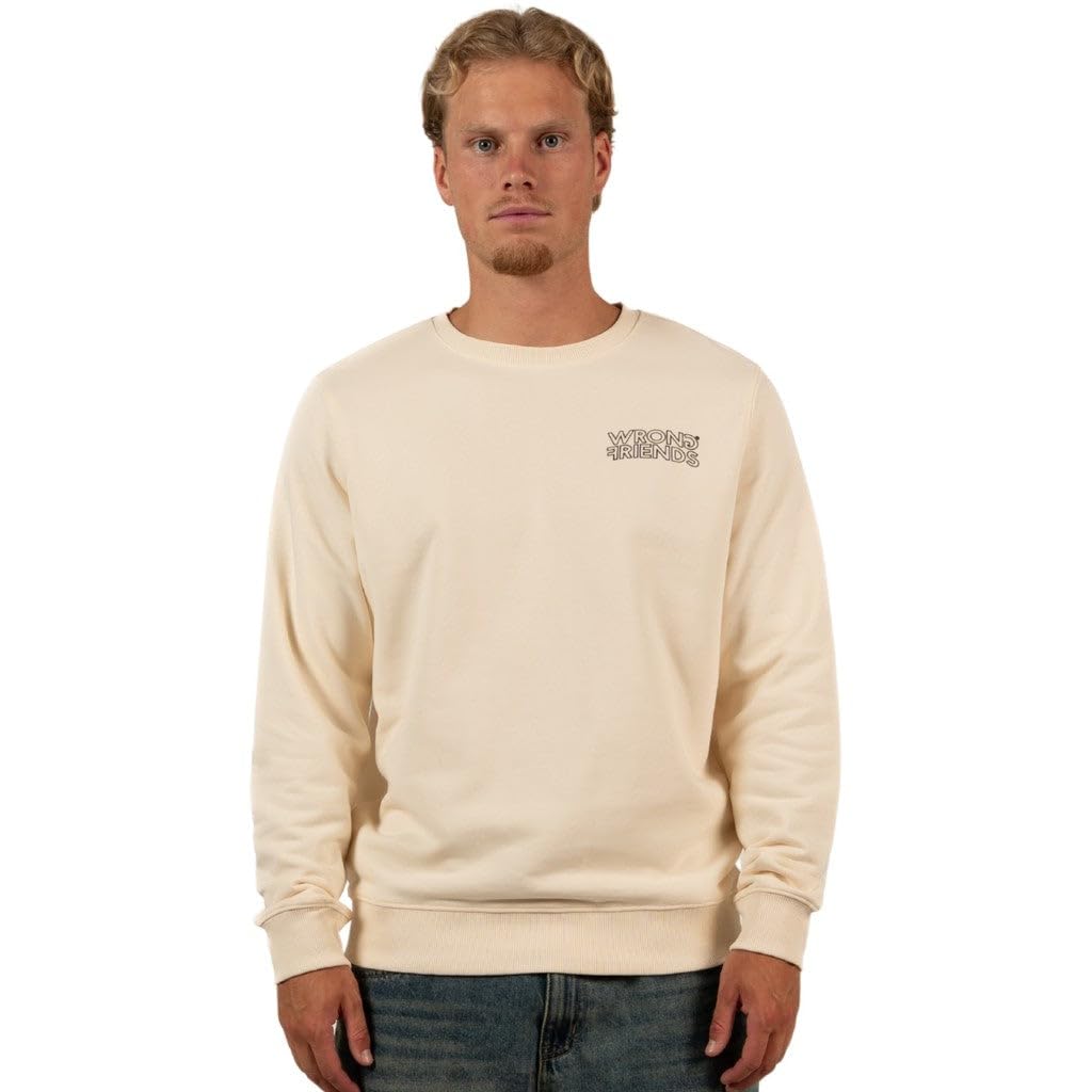 Wrong Friends Men's Walden Sweatshirt, Beige, L