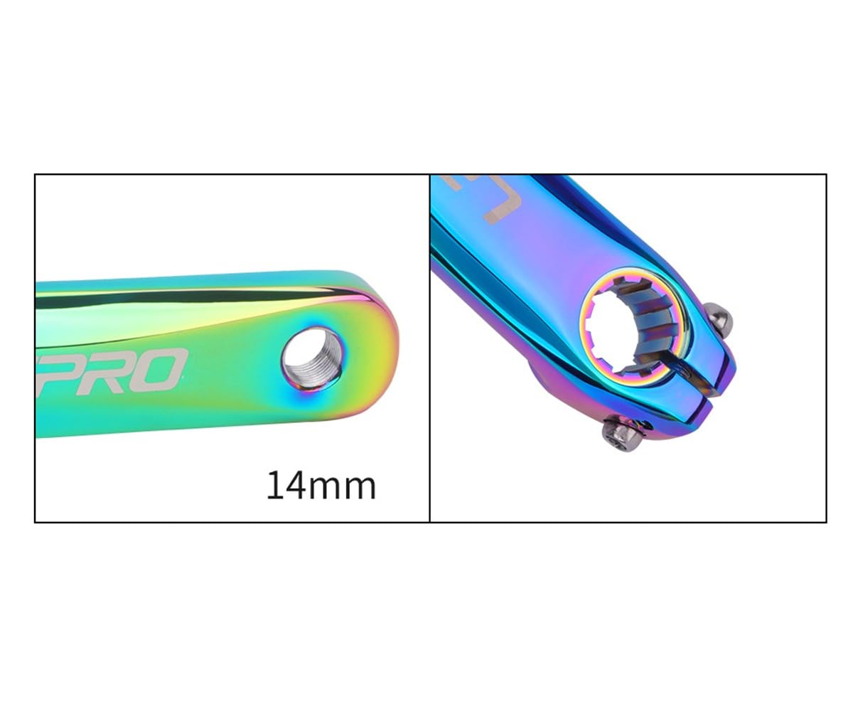 Bike Guarnitura, Set di pedivelle Integrate Cave per Bici Pieghevole da 170 mm, 130BCD, in Lega di Alluminio, di Ricambio per guarnitura per Bicicletta