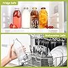 20 Pack Vintage Water Bottles, Glass Drinking Bottles 16oz, Clear