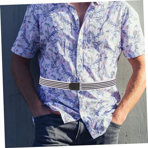 Shirt Tuck Band Non- Shirt Holder for Men Adjustable Wrinkle Belt Stylish and Stripes for Keeping throughout The Day3