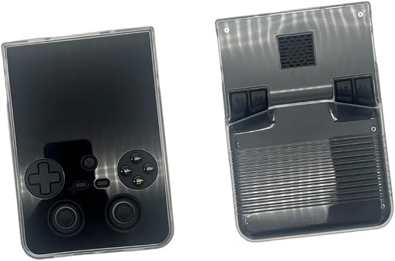 Transparent Protective Case for Anbernic RG 477V, Flexible for TPU Gaming Console Bumper, Slim Design with Full Button for ACCESS(Translucent black)