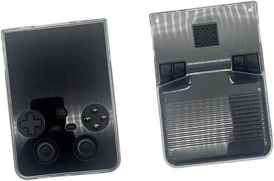 Transparent Protective Case for Anbernic RG 477V, Flexible for TPU Gaming Console Bumper, Slim Design with Full Button for ACCESS(Translucent black)