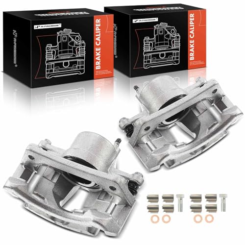 A-Premium Disc Brake Caliper Assembly with Bracket Compatible with Select Jeep Models - Liberty 2002 2003 2004 2005 2006 2007, Sport Utility - Front Driver and Passenger Side, 2-PC Set