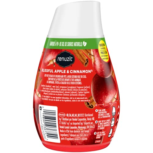 Renuzit Adjustable Solid Gel Air Freshener Cones, Apple & Cinnamon, Nonstop Freshness, 7 Ounces, 12 Cones #TOP1