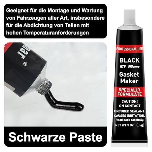 EIGTWEN Dichtmasse Motor, 85g Dichtmasse kfz Stoßfest und Auslaufsicher,Hochtemperaturbeständig… – Ansicht 3