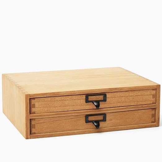 KIRIGEN Wooden Office Storage Drawers Shallow Type Desktop Filing