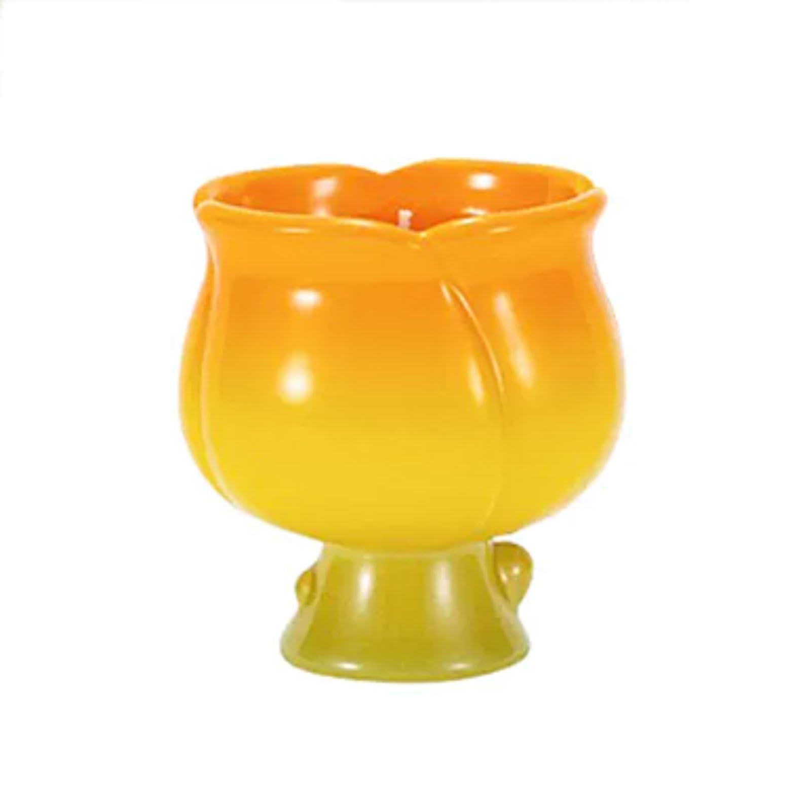 Velas de cerámica hechas con cera de soja y aceites esenciales, juego de velas perfumadas, decoración elegante for el hogar, dormitorio, oficina y fiesta(Geel)