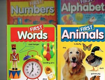 Office Product First Board Book Set of 4 (Alphabet, Animals, Numbers, Words) Book