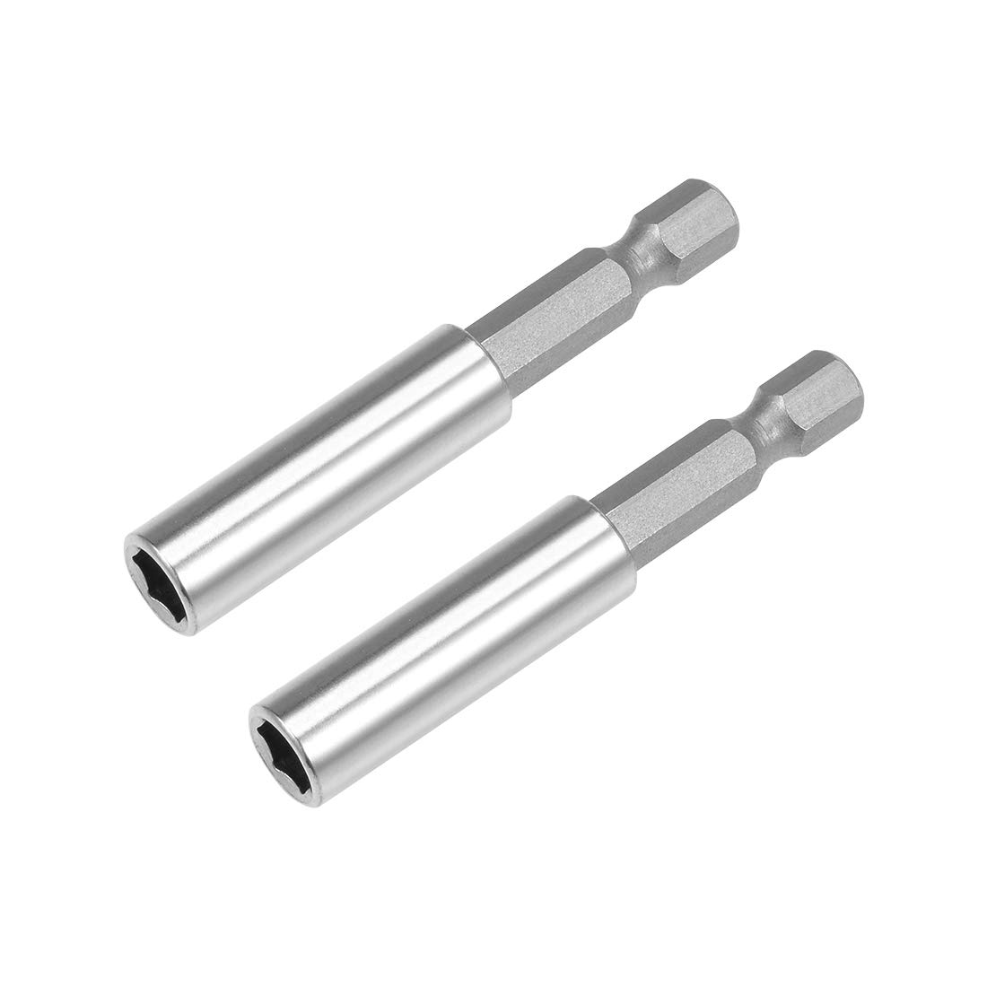 uxcell 2 Pcs 1/4 Inch Hex Shank by 2.36 Inch Magnetic Bit Holder Extension, Quick Release Screwdriver Drill Bit Power Tool