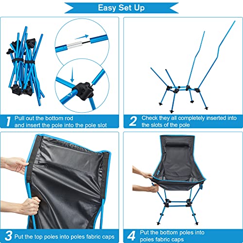 G4Free 2Pack Lightweight Portable High Back Camp Chair の商品画像 4